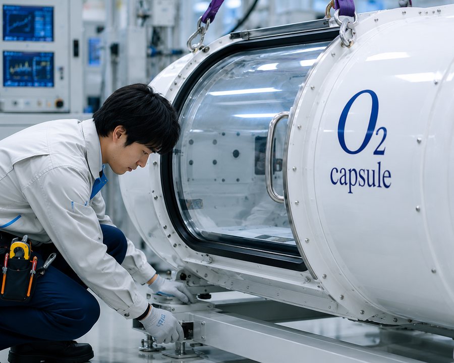 酸素カプセル取付